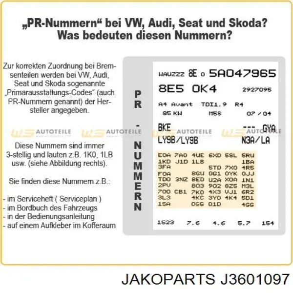 Гальмівні колодки Jakoparts J3601097 ціна, від 22.80 USD
