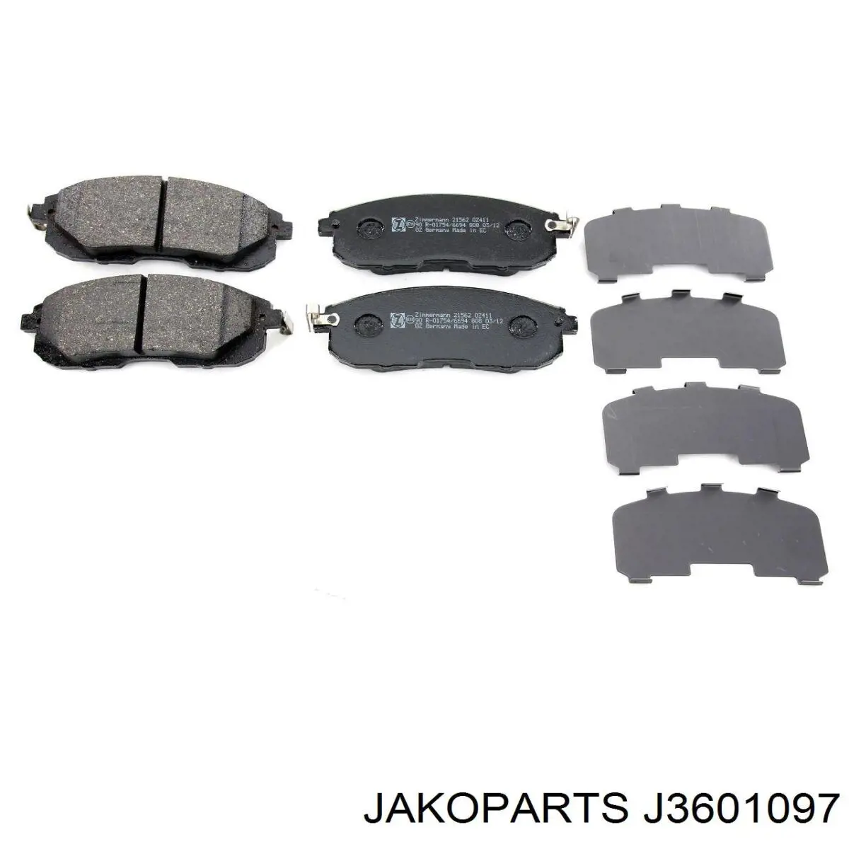 J3601097 Jakoparts Передні гальмівні колодки