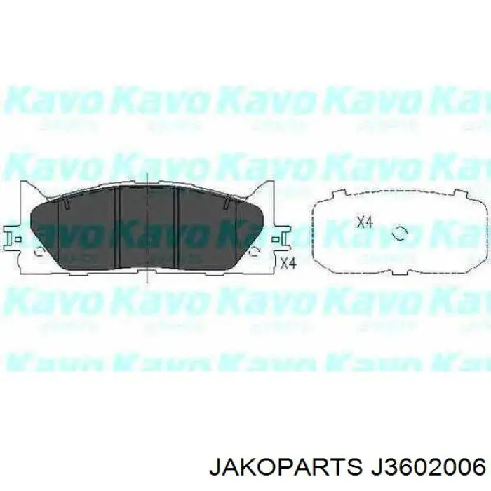 J3602006 Jakoparts Передні гальмівні колодки