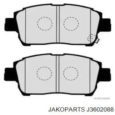 Колодки гальмівні передні, дискові J3602088 Jakoparts