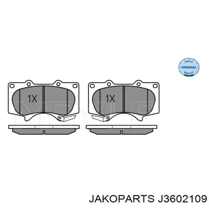 Гальмівні колодки Jakoparts J3602109 ціна, від 28.18 USD