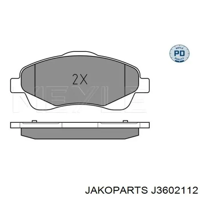 Купити J3602112 Jakoparts Колодки гальмівні передні, дискові