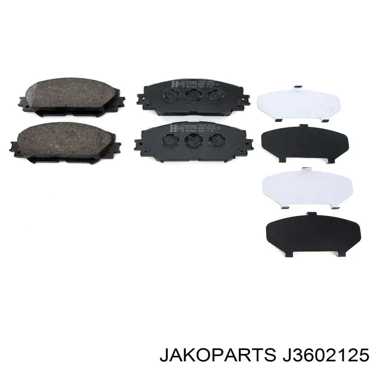 Передні тормозні колодки J3602125 Jakoparts