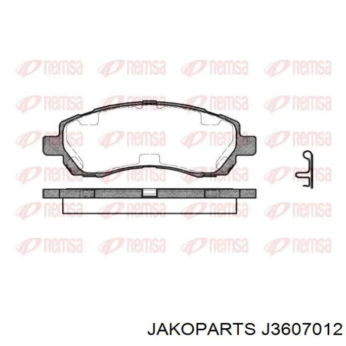 Тормозні колодки Jakoparts J3607012