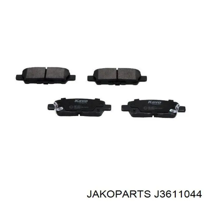 Задні гальмівні колодки J3611044 Jakoparts
