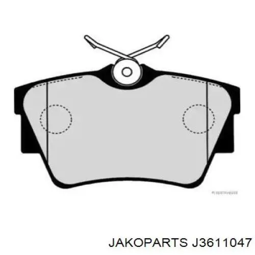 J3611047 Jakoparts Колодки гальмівні задні, дискові