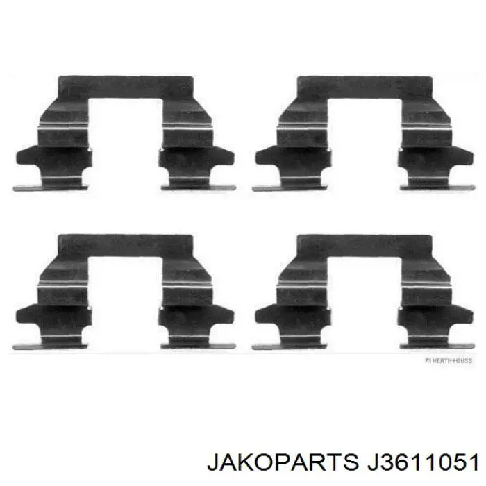 J3611051 Jakoparts колодки гальмові задні, дискові