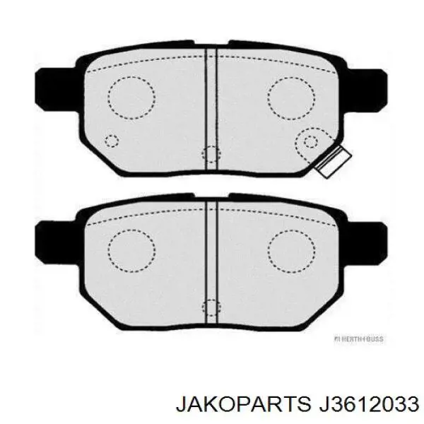 Колодки гальмові задні, дискові J3612033 Jakoparts