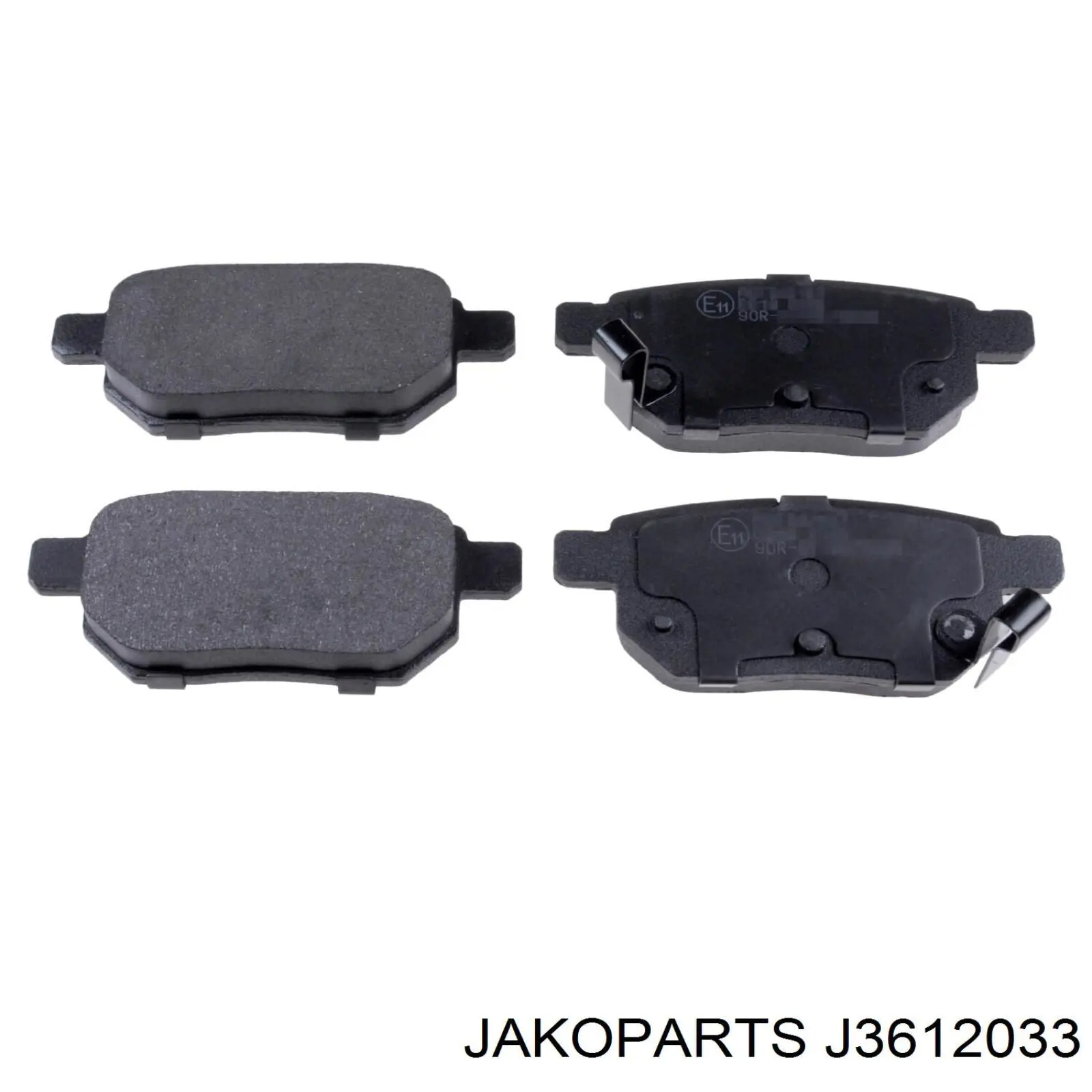 Задні гальмівні колодки Jakoparts J3612033 ціна, від 15.07 USD