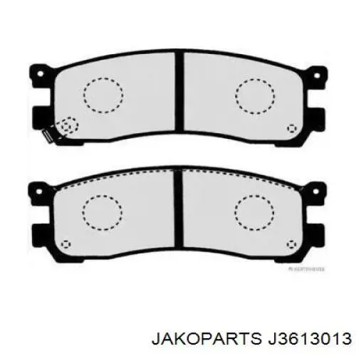 Колодки гальмові задні, дискові J3613013 Jakoparts