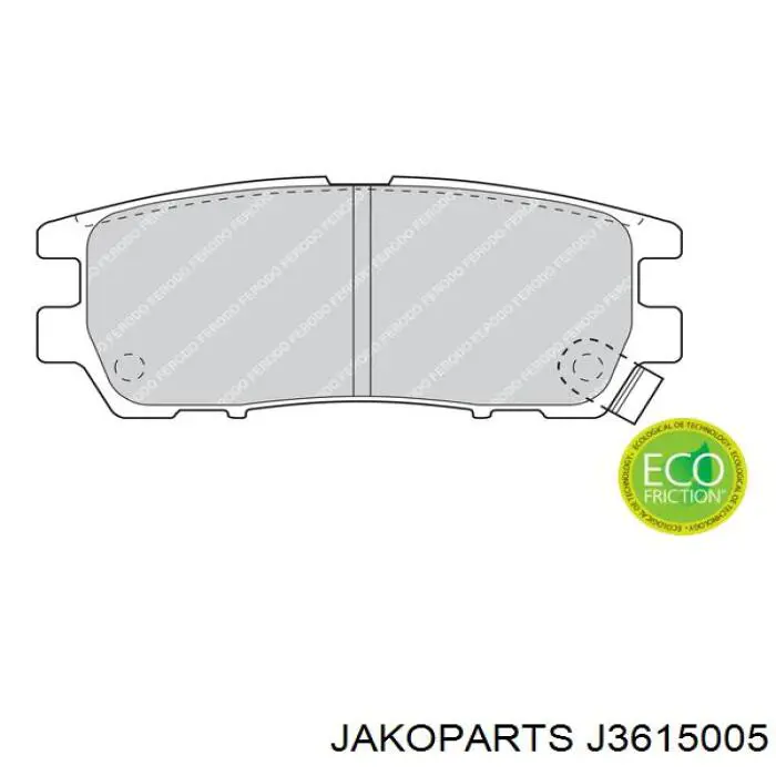 Купити J3615005 Jakoparts Задні колодки