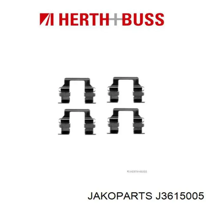 Задні гальмівні колодки J3615005 Jakoparts