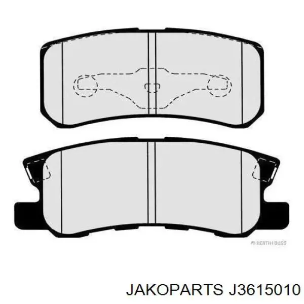 Колодки гальмові задні, дискові J3615010 Jakoparts