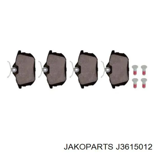 Задні дискові колодки Jakoparts J3615012