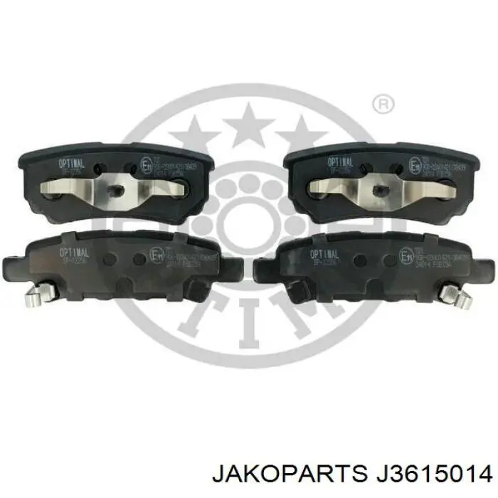 Задні гальмівні колодки Jakoparts J3615014 ціна, від 18.87 USD