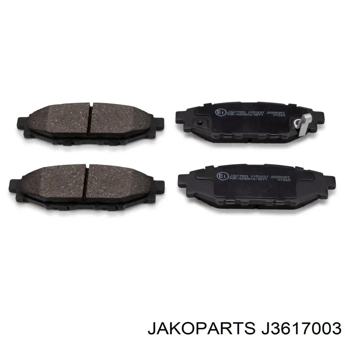 J3617003 Jakoparts Колодки гальмівні задні, дискові