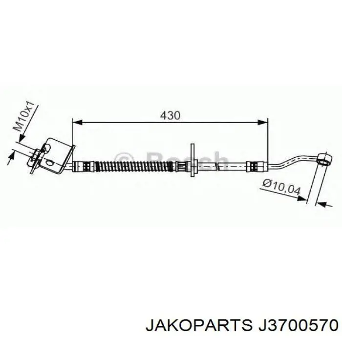Шланг гальмівний задній, лівий Triscan 815043127 ціна, від 28.62 USD