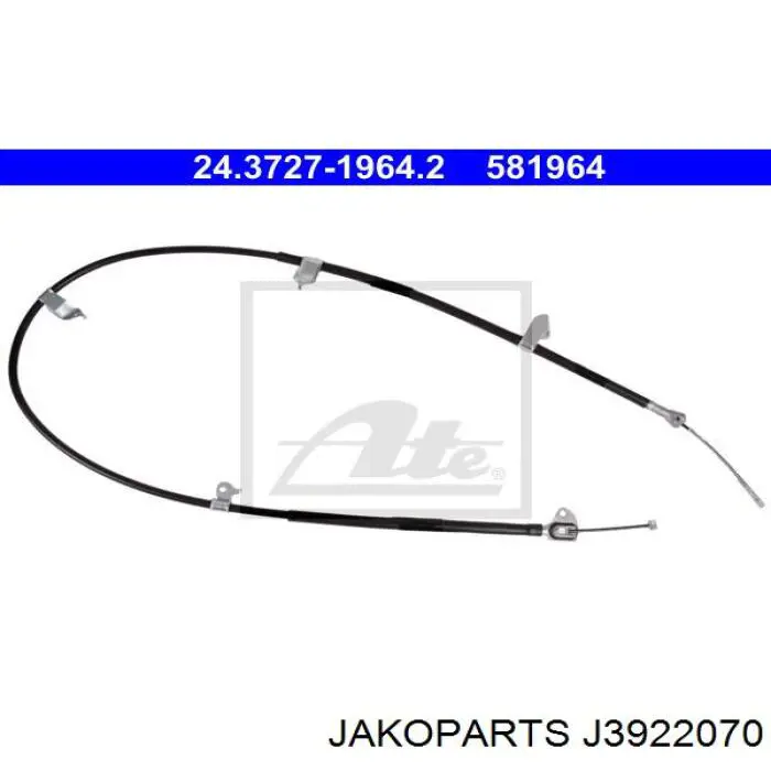 Купити J3922070 Jakoparts Трос ручного гальма задній, лівий