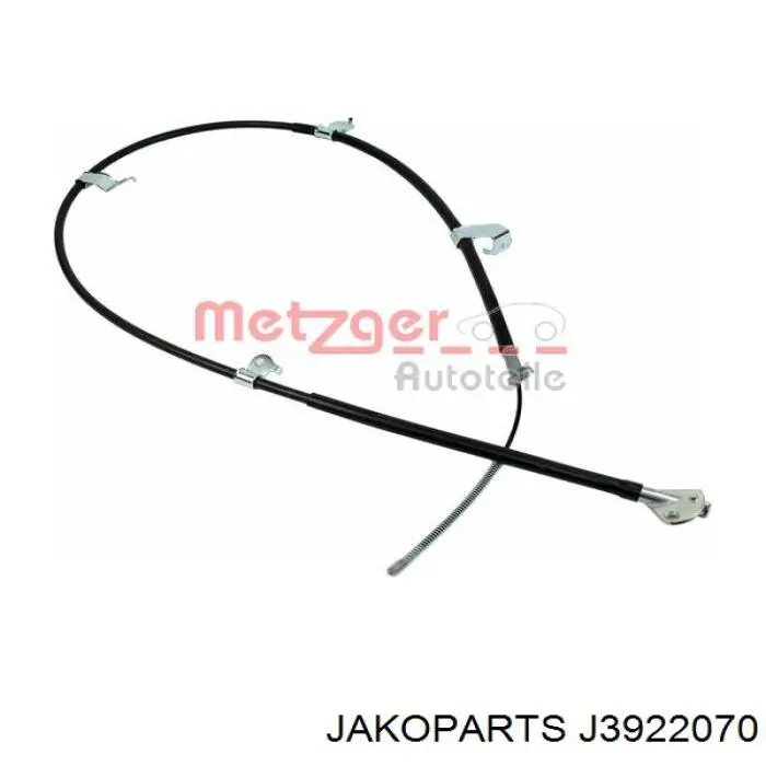Трос стоянкового гальма задній лівий Jakoparts J3922070 ціна, від 25.41 USD