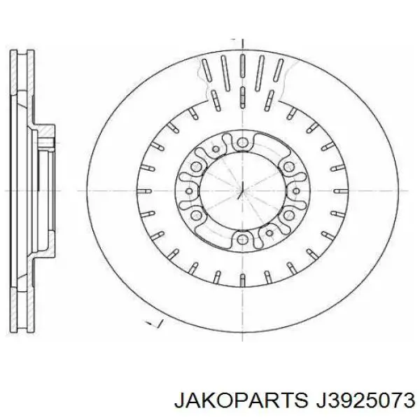 Трос стоянкового гальма задній лівий Jakoparts J3925073 ціна, від 19.00 USD