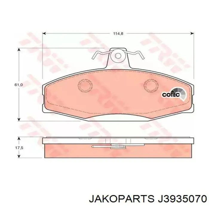 Купити J3935070 Jakoparts Трос ручного гальма задній, правий