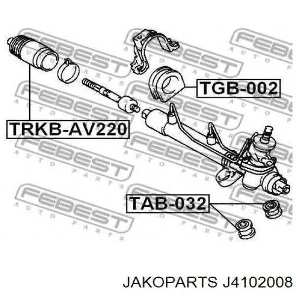 J4102008 Jakoparts пильник рульового механізму/рейки