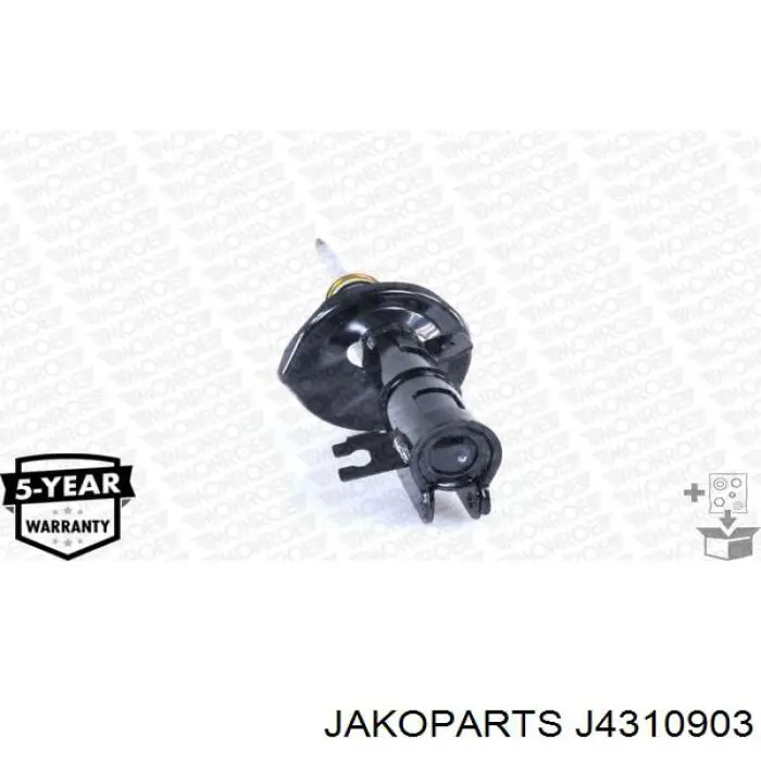 Амортизатор передній, правий Jakoparts J4310903 ціна, від 32.48 USD