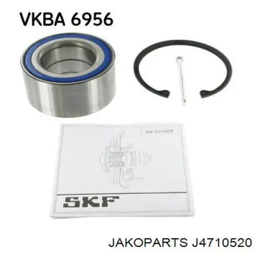 Підшипник маточини задньої Jakoparts J4710520 ціна, від 23.48 USD