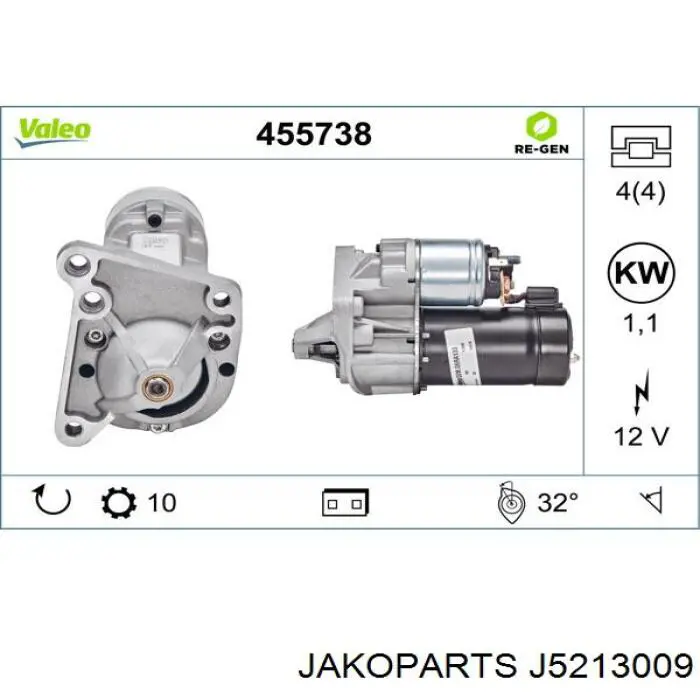 J5213009 Jakoparts стартер