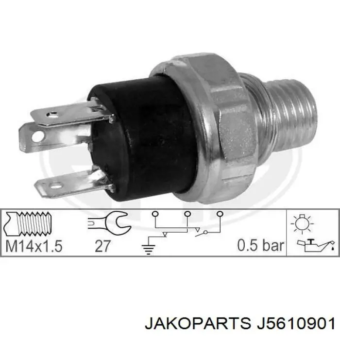 Датчик тиску масла J5610901 Jakoparts