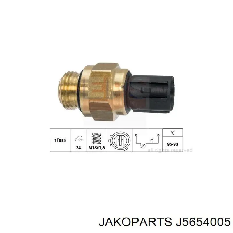 J5654005 Jakoparts термо-датчик включення вентилятора радіатора