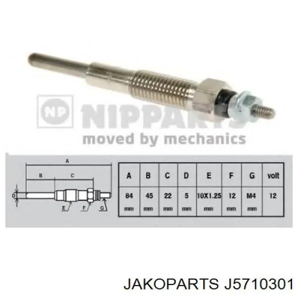 Свічка накалу J5710301 Jakoparts