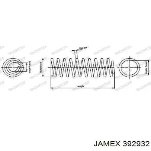 392932 Jamex пружина передня