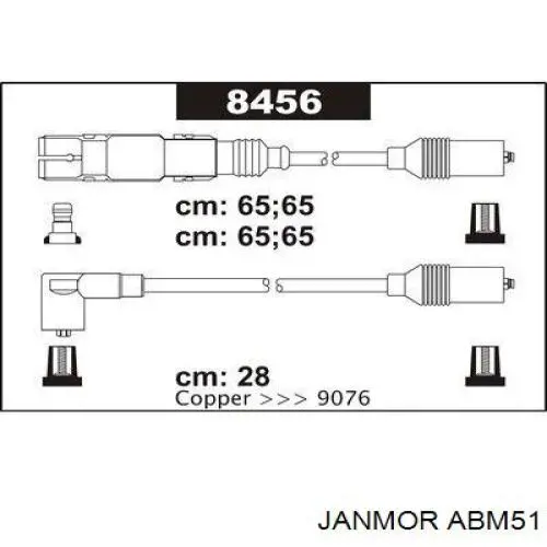 Дріт високовольтний, комплект ABM51 Janmor