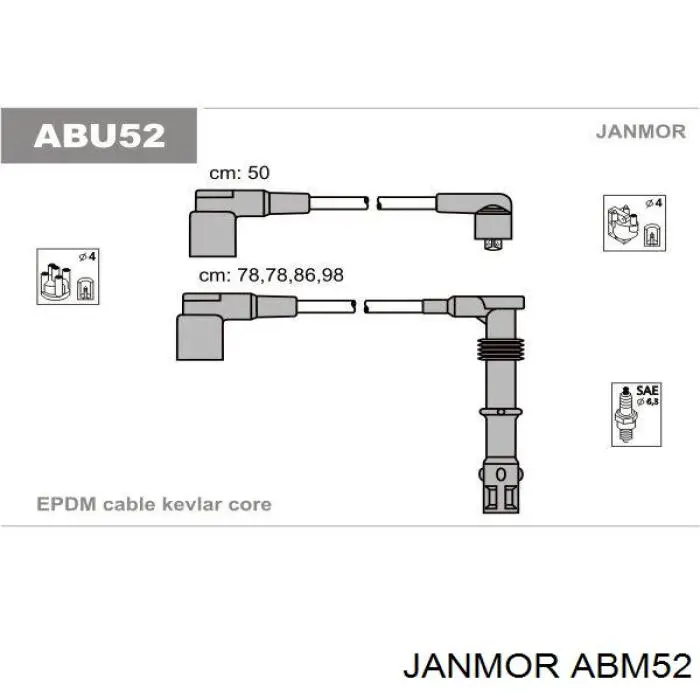 ABM52 Janmor дріт високовольтні, комплект
