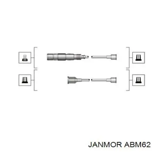 Купити ABM62 Janmor Провід високовольтні, комплект