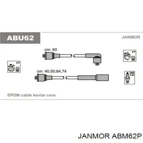 ABM62P Janmor дріт високовольтні, комплект