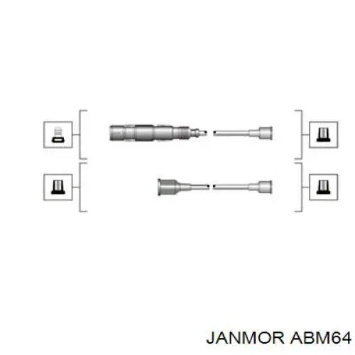 ABM64 Janmor дріт високовольтні, комплект