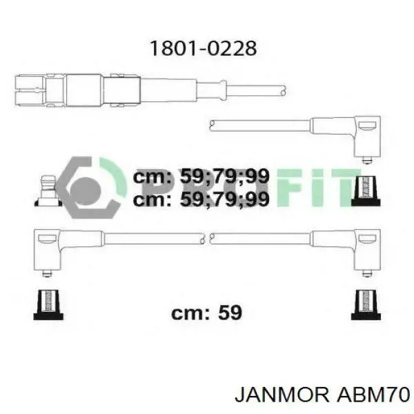 ABM70 Janmor Проводи високовольтні