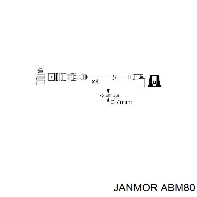 Купити ABM80 Janmor Провід високовольтні, комплект