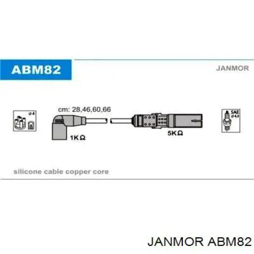 ABM82 Janmor дріт високовольтні, комплект