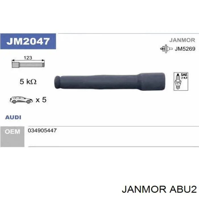 ABU2 Janmor дріт високовольтні, комплект