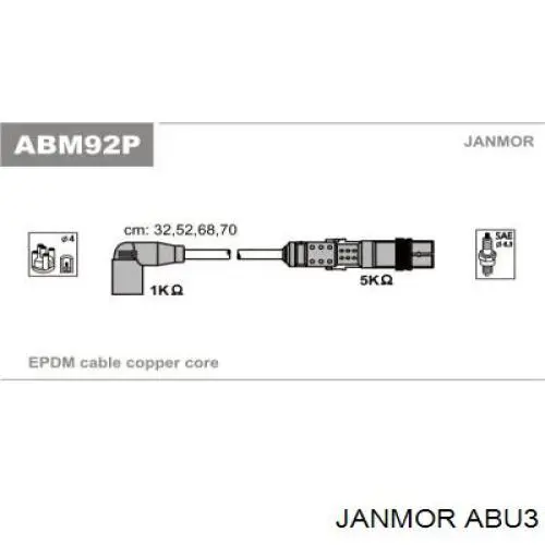 Дроти запалювання Janmor ABU3 ціна, від 26.89 USD