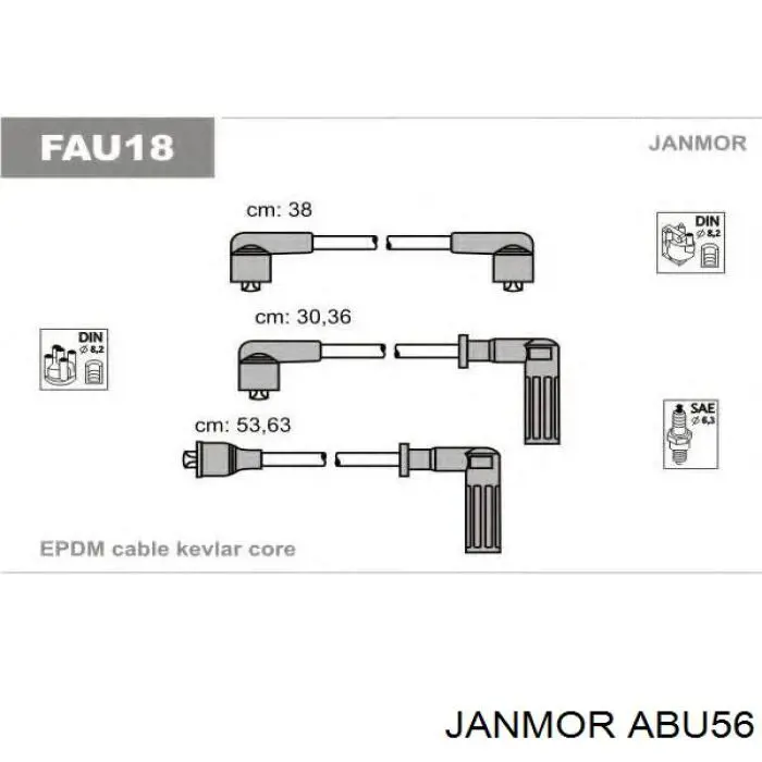Високовольтні дроти ABU56 Janmor