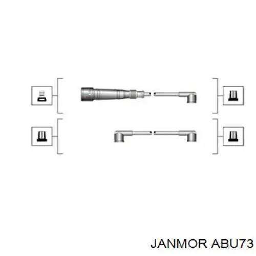 Дроти запалювання Janmor ABU73 ціна, від 24.69 USD