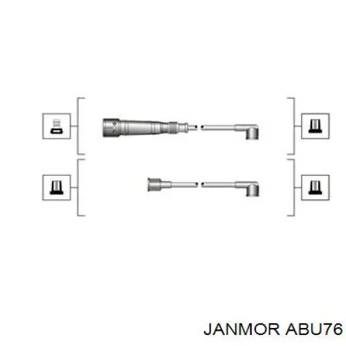 Дроти запалювання Janmor ABU76 ціна, від 30.55 USD