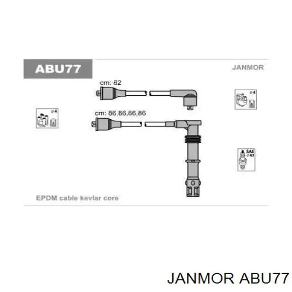 Високовольтні дроти ABU77 Janmor
