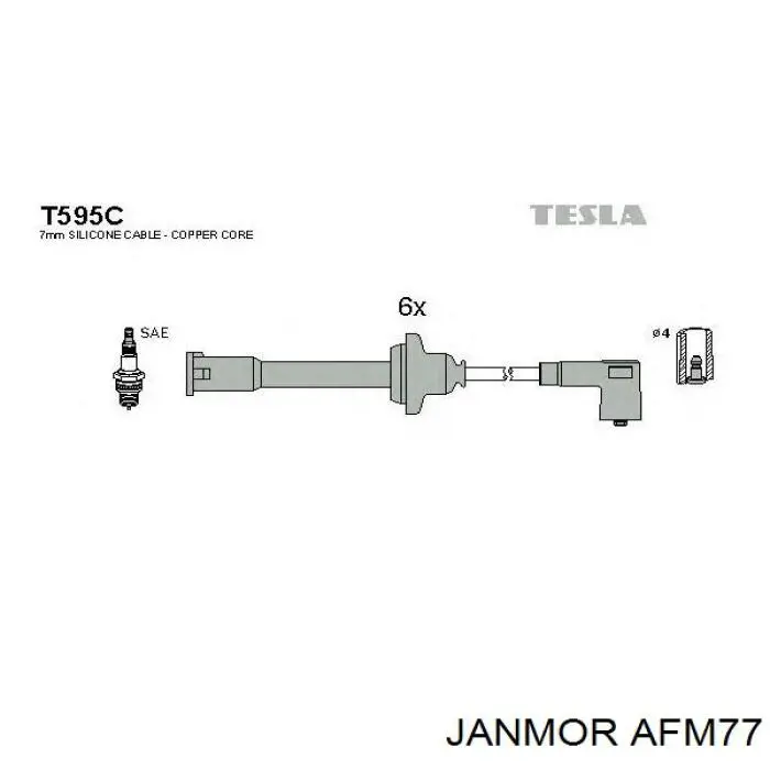 Високовольтні дроти AFM77 Janmor