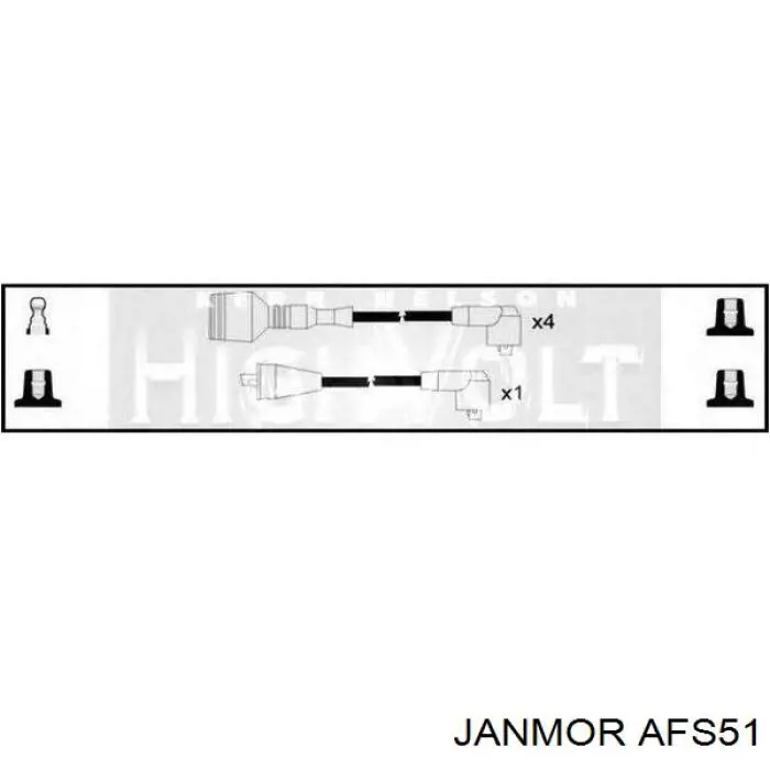 AFS51 Janmor дріт високовольтні, комплект