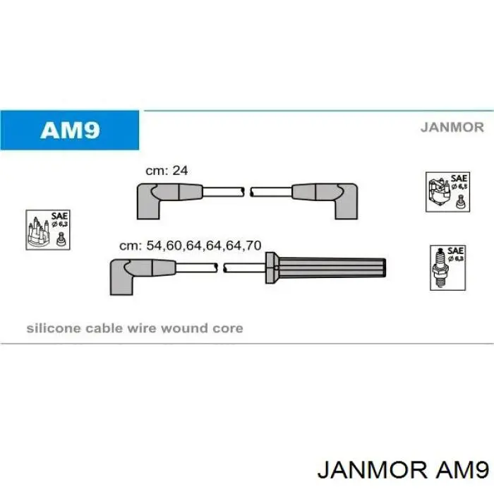 Дроти запалювання Janmor AM9 ціна, від 31.47 USD